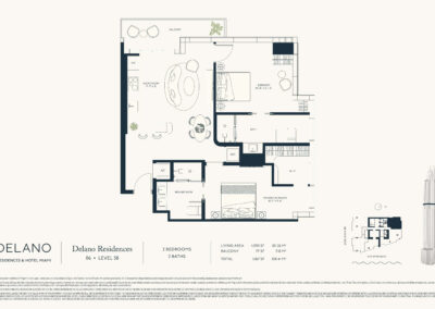 Delano Residences Miami Floor Plan, Line 06, Level 58